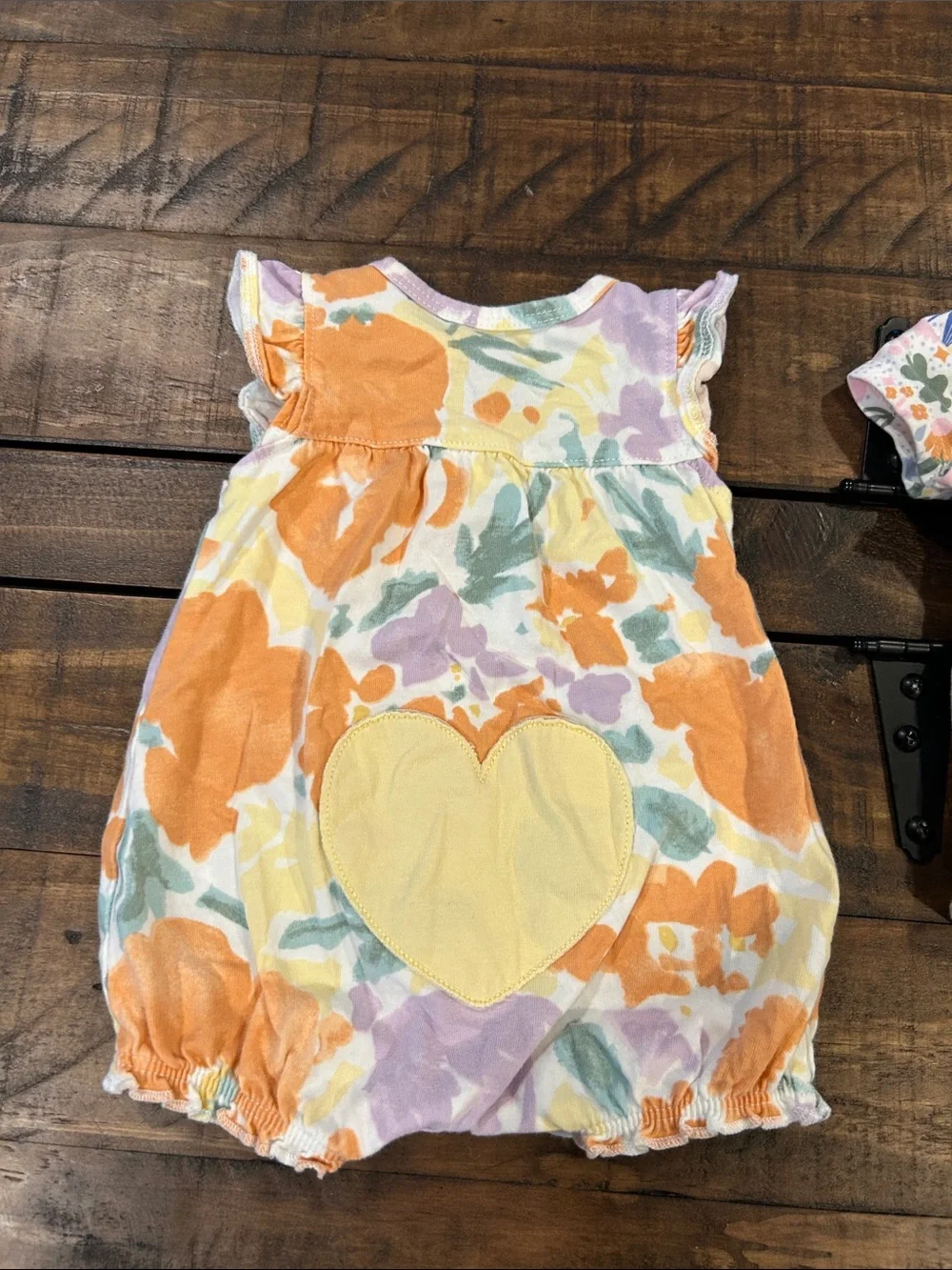 Set of 2: Newborn Floral Romper 🌸(Carter’s) & Onesie (First Impressions)